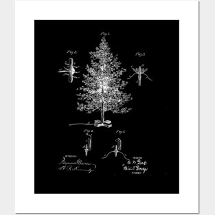 Christmas Tree Vintage Patent Drawing Posters and Art